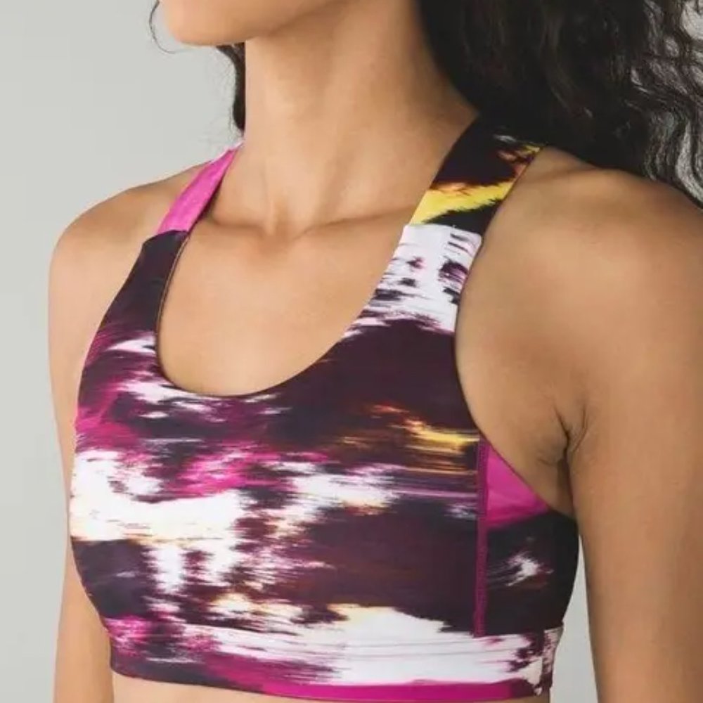 Lululemon All Sport Bra III Pigment Wind Berry Rumble Multi